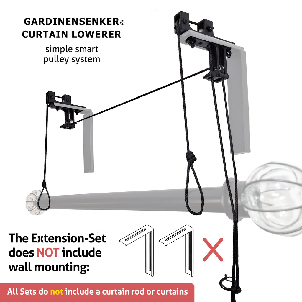 Gardinensenker© Ergänzungs-Set Schwarz ohne Wandhalterung 25% Shop-Eröffnungs-Rabatt