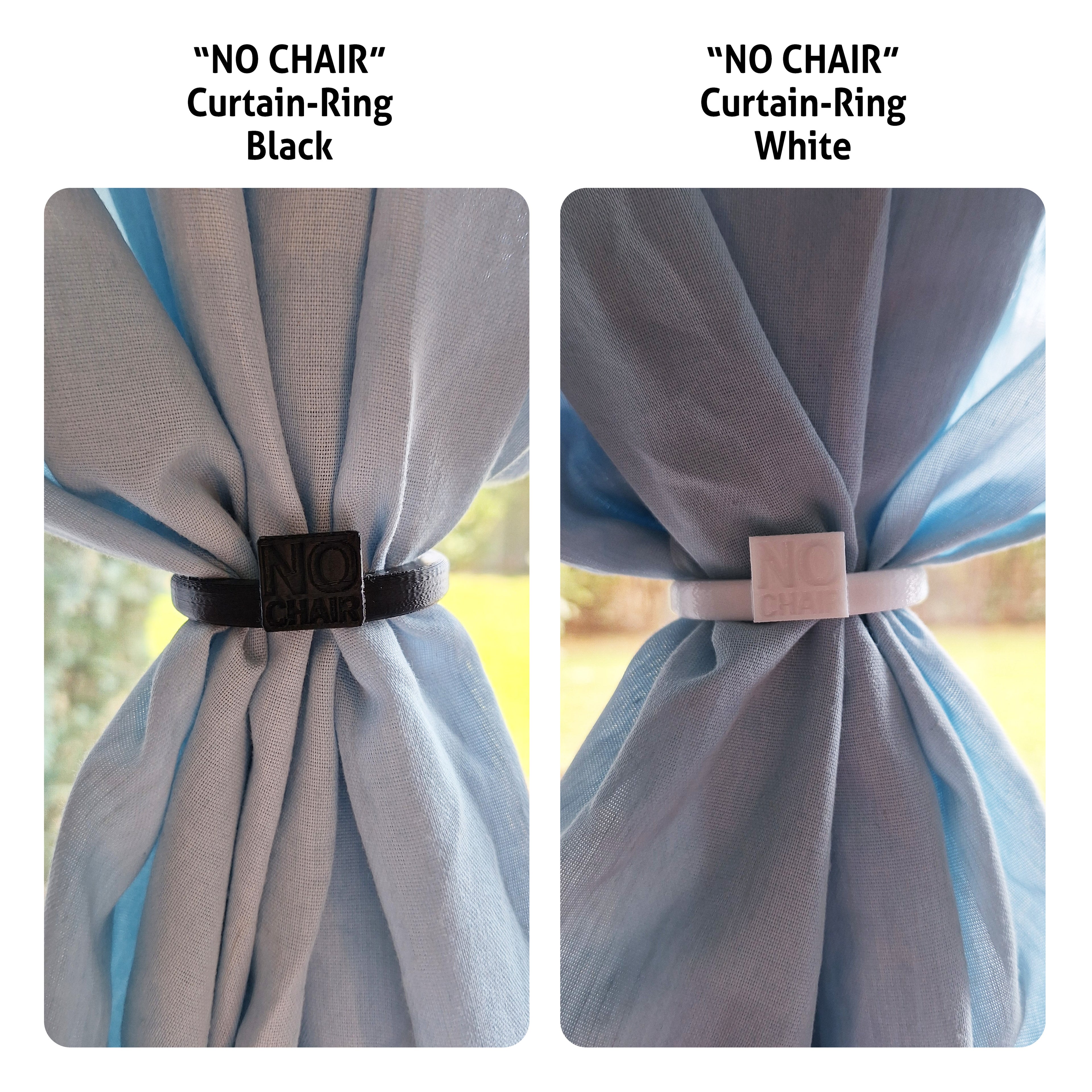 Gardinensenker© Add-On Schwarz / 2x Gardinen-Ringe and 1x Gegengewichtsbeutel 40% Shop-Eröffnungs-Rabatt