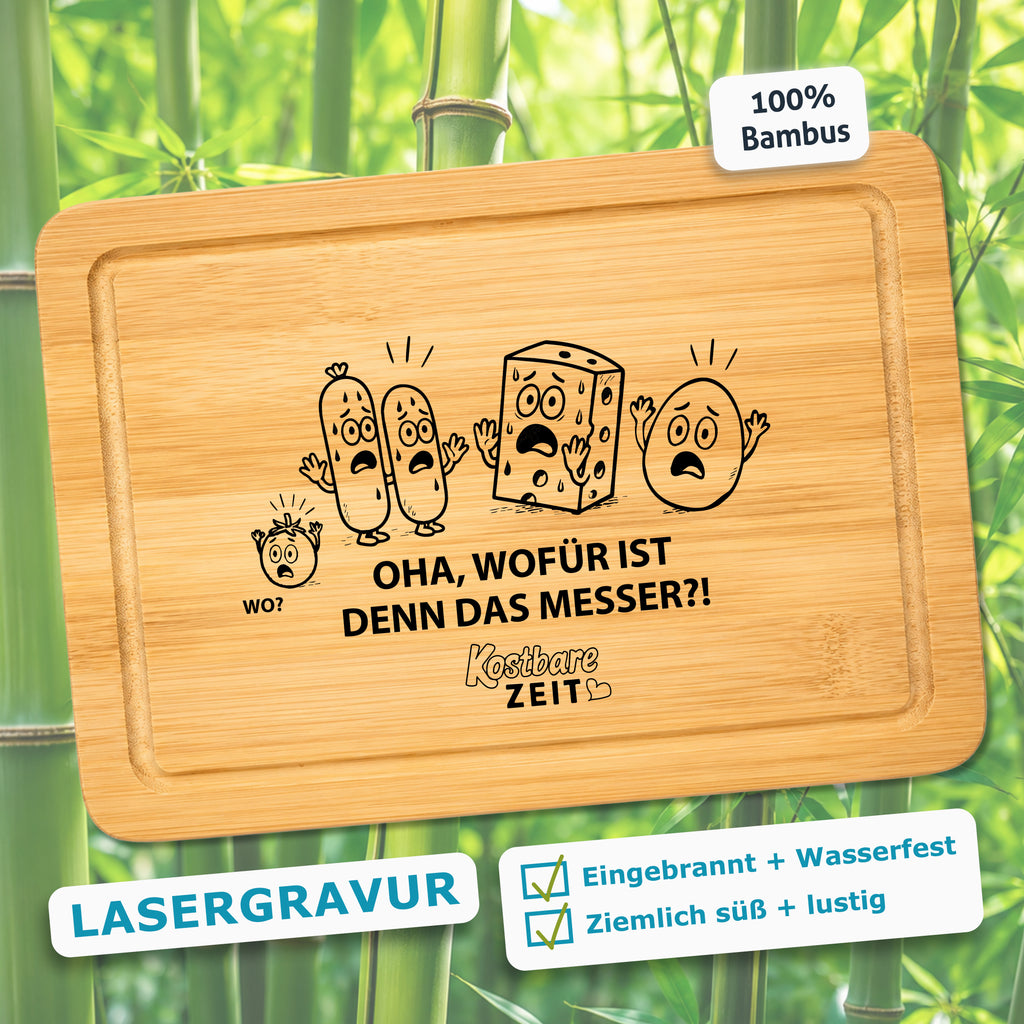 2x lustiges Schneidebrett aus Bambus 23% Rabatt zur Shop Eröffnung